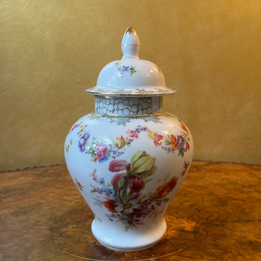 Vintage Floral Giner Jar 