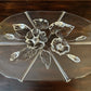 Vintage Floral Glass Detail Platter