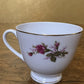 Vintage Floral Print Bone China Tea Cup Trio Set