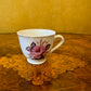 Vintage Floral Print Coffee Cup & Saucer