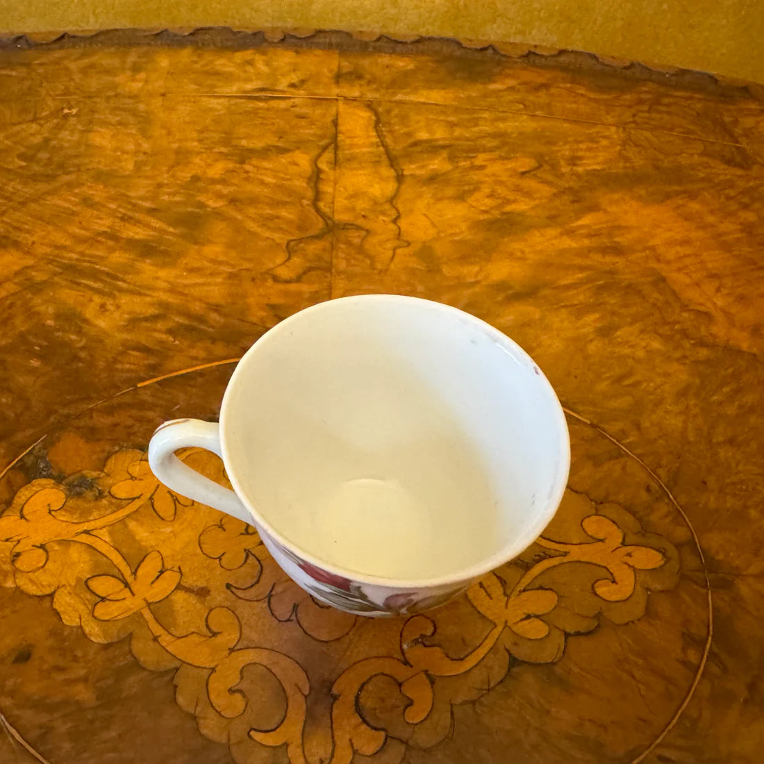 Vintage Floral Print Coffee Cup & Saucer