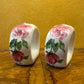 Vintage Floral Print Napkin Rings Pair