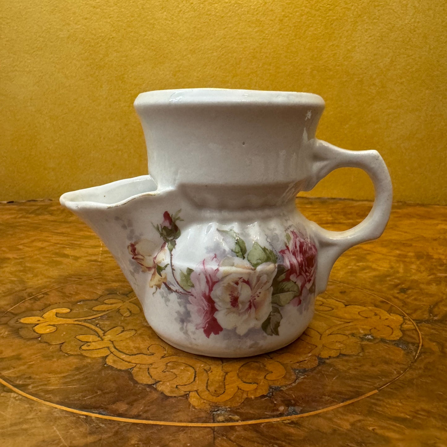 Vintage Floral Print Shaver Mug 