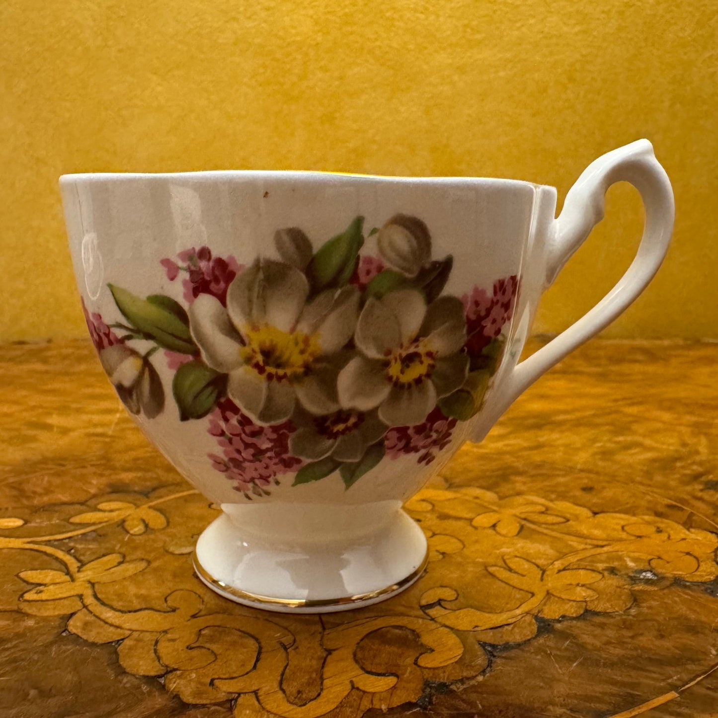 Vintage Floral Tea Cup Trio 