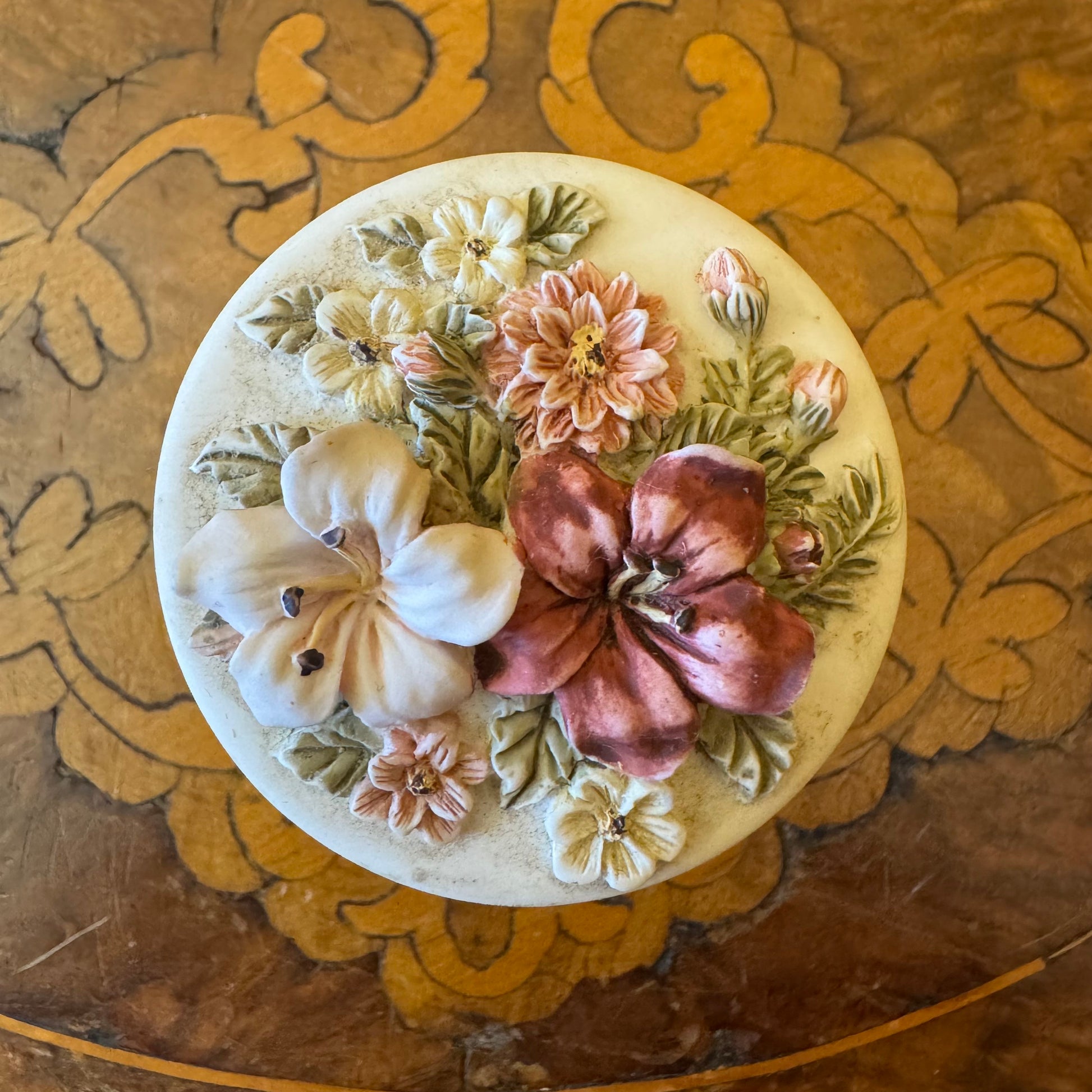 Vintage Floral Trinket Box
