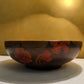 Vintage Floral Print Wooden Bowl