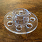Vintage Flower Glass Frog Holes Vase Insert