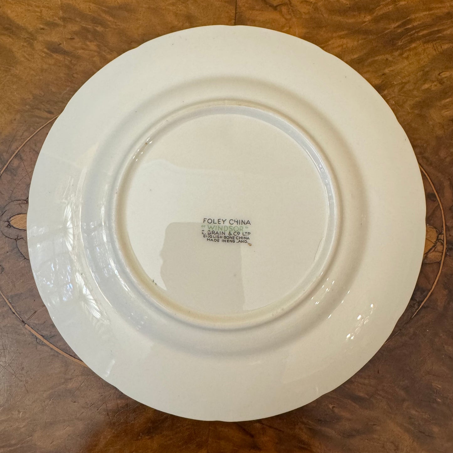 Vintage Foley Windsor Burgundy Side Plate 