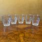 Vintage French Duralex Diamond Cut Water Glasses Set Of Five 