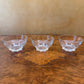 Vintage French Glass Star Base Dessert Bowls Set Of Three 