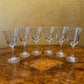 Vintage French Large Wine Glasses Set Of Six