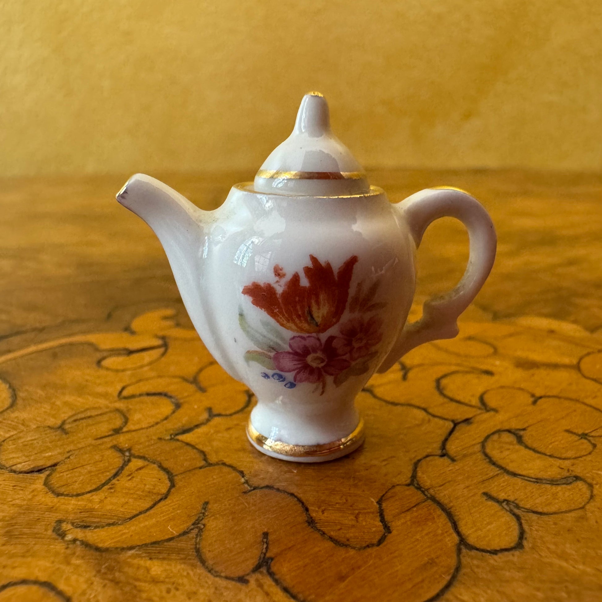 Vintage French Limoges Miniature Doll House Tea Pot