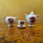 Vintage French Limoges Miniature Doll House Tea Pot & Cup Set 