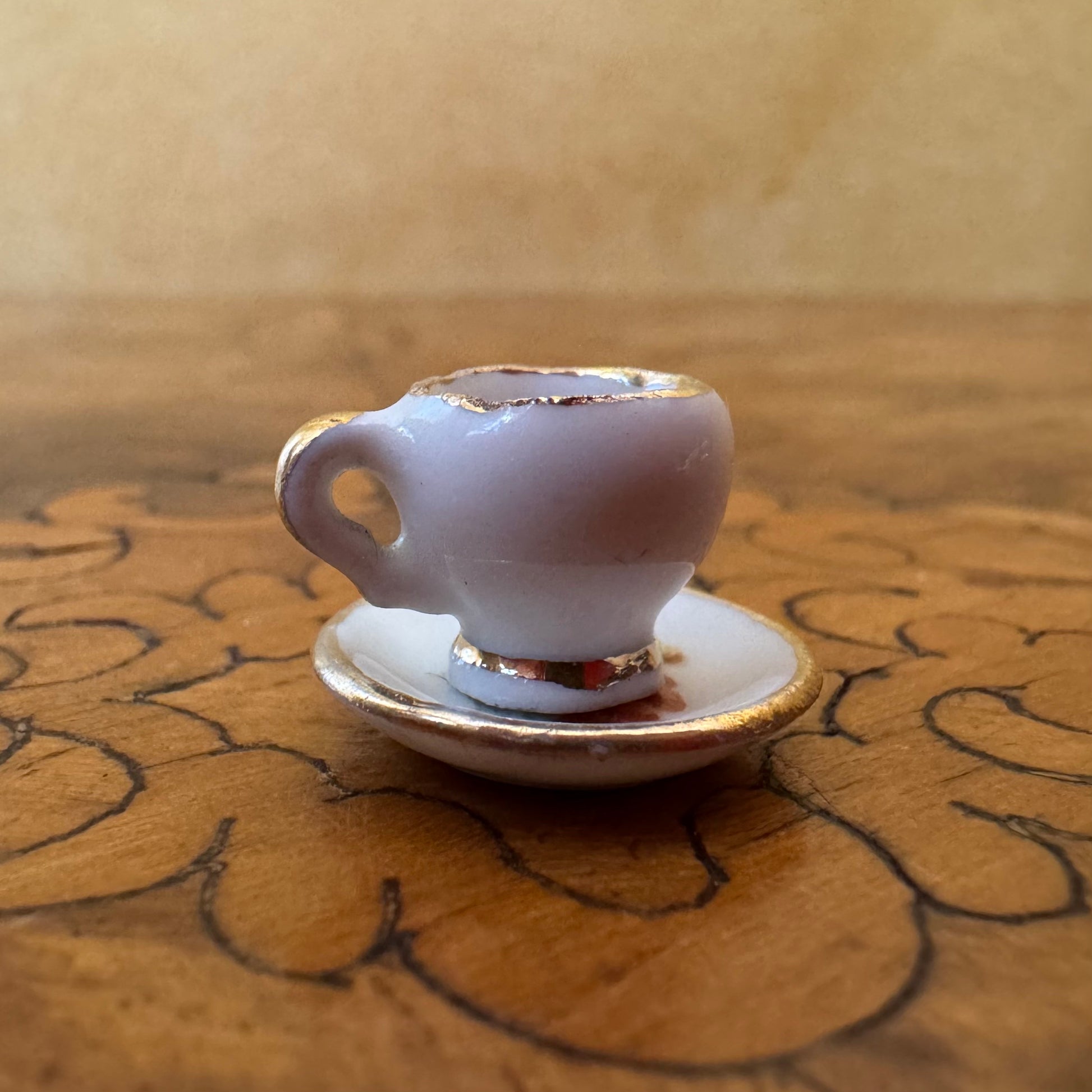 Vintage French Vintage Limoges Miniature Doll House Cup & Saucer 