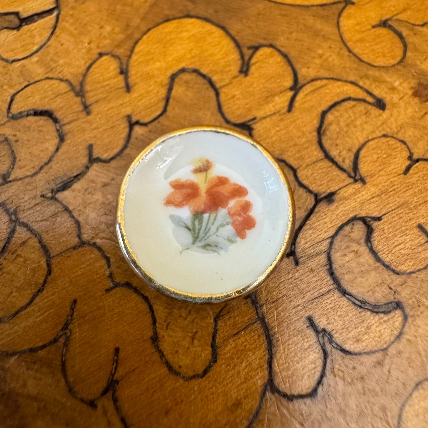 Vintage French Vintage Limoges Miniature Doll House Saucer 