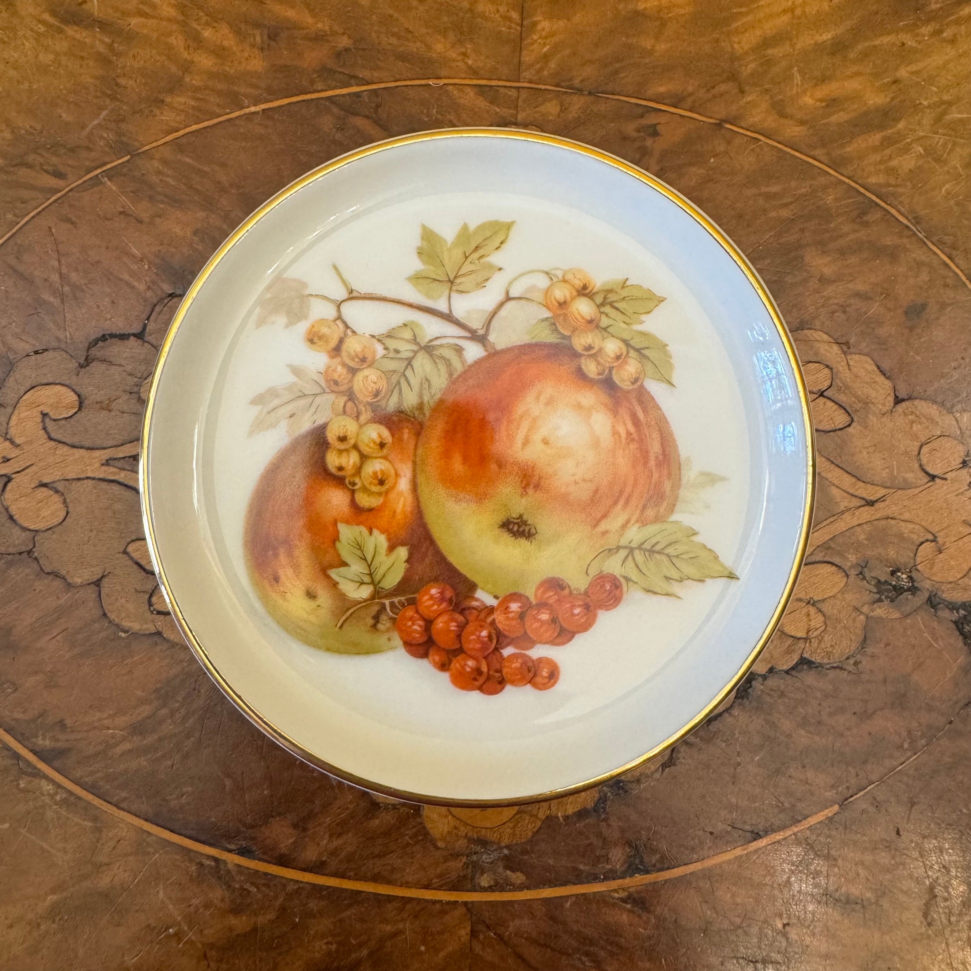 Vintage Furstenberg Fruits Print Small Dish 