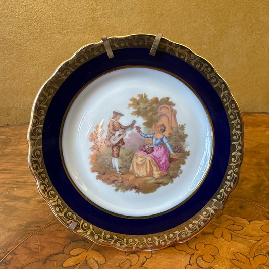Vintage Garanti Veritable Limoges Courting Print Plate 