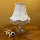 Vintage Glass Base Cream Shade Small Table Lamp 