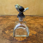 Vintage Glass Bottle Enamel Bird Stopper