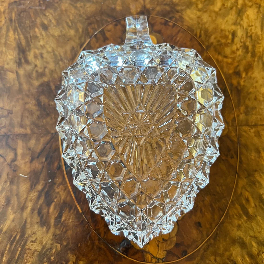 Vintage Glass Bowl With Handle