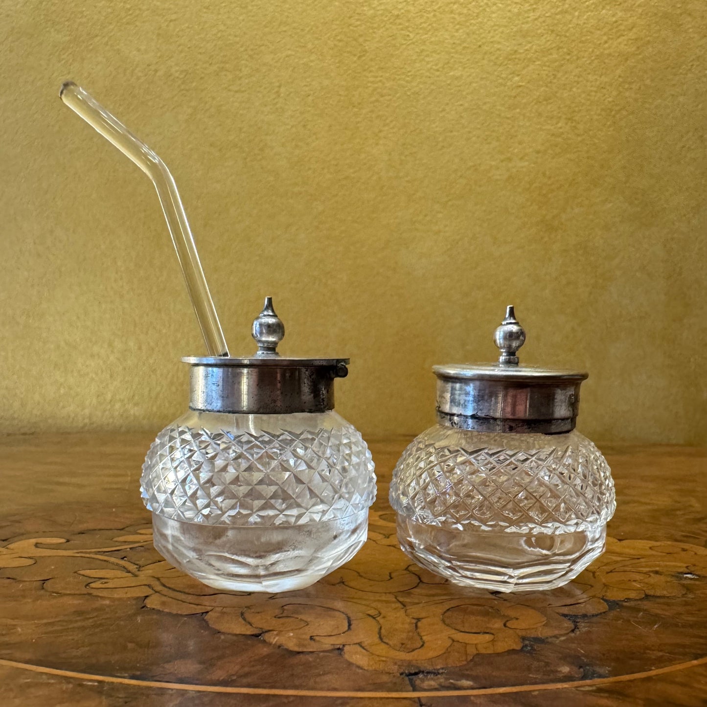 Vintage Glass Cruet Set