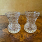 Vintage Glass Cut Bud Vases 