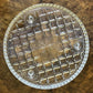 Vintage Glass Cut Cake Plate On Feet