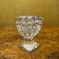 Vintage Glass Cut Egg Cup Holder 