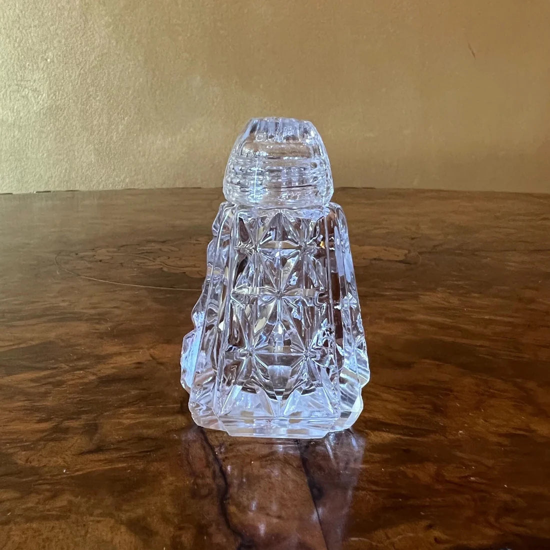 Vintage Glass Cut Salt Shaker