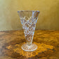 Vintage Glass Cut Small Trumpet Vase 