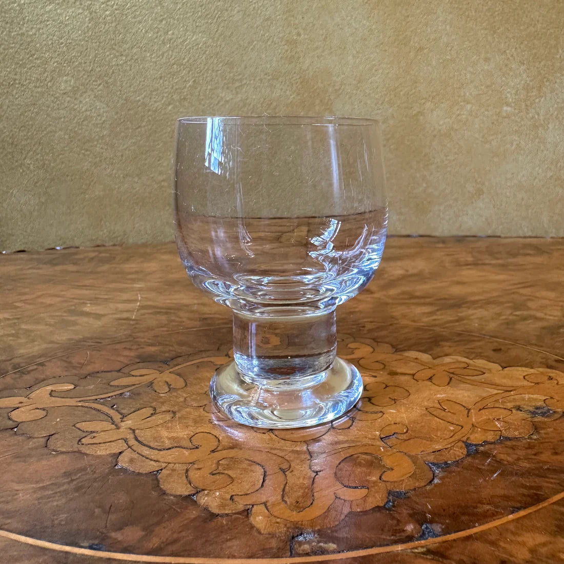 Vintage Glass Footed Port Glasses Set Of Three
