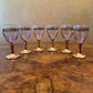 Vintage Glass Gold Pink Tint Port Glasses Set Of Six 