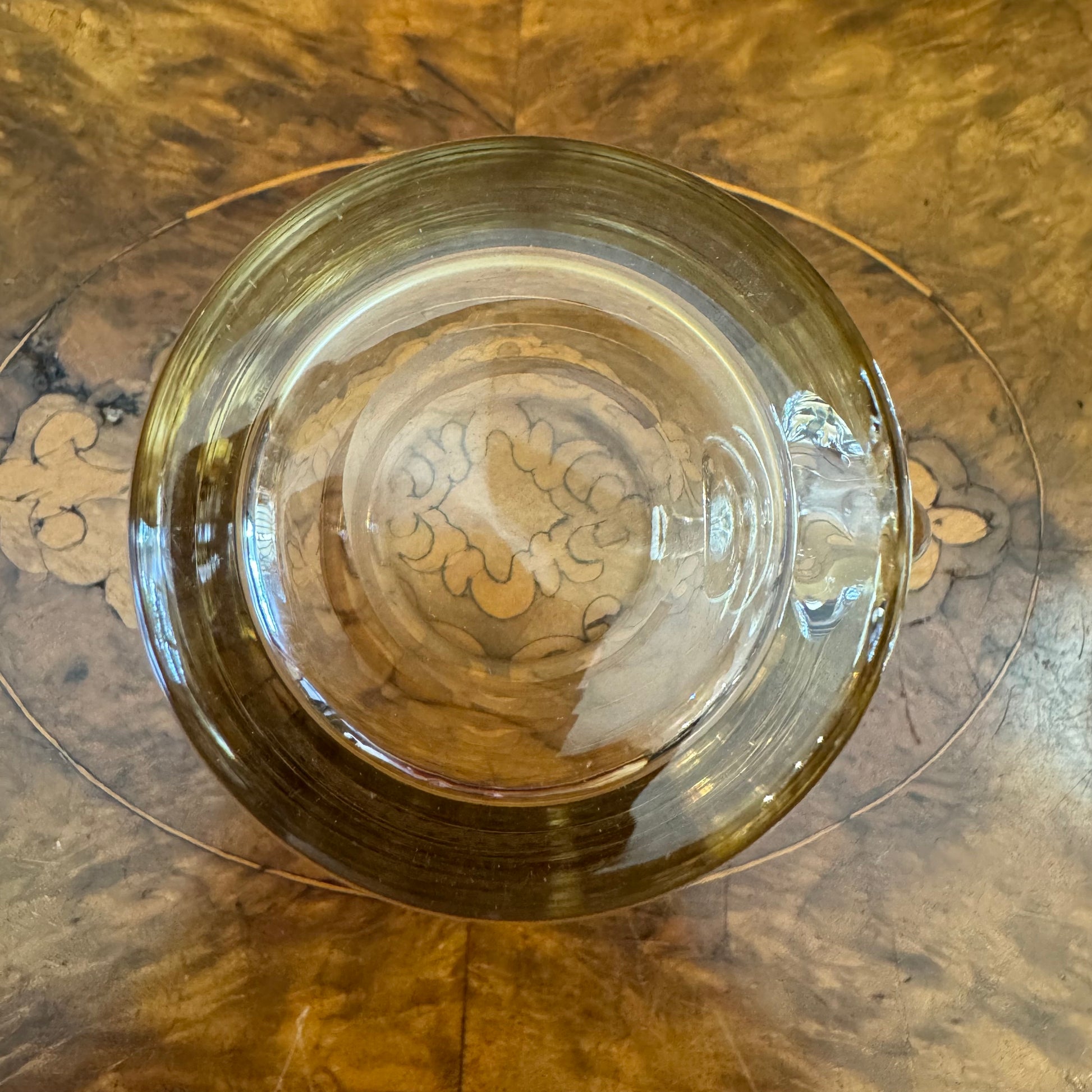 Vintage Glass Gold Trim 