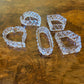 Vintage Glass Napkin Ring Set Of Five