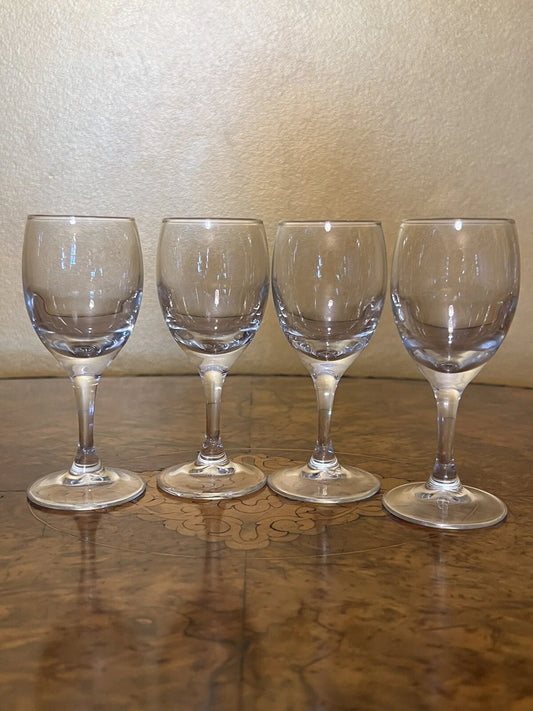 Vintage Glass Port Glasses Set Of Four