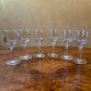 Vintage Glass Port Glasses Set Of Six