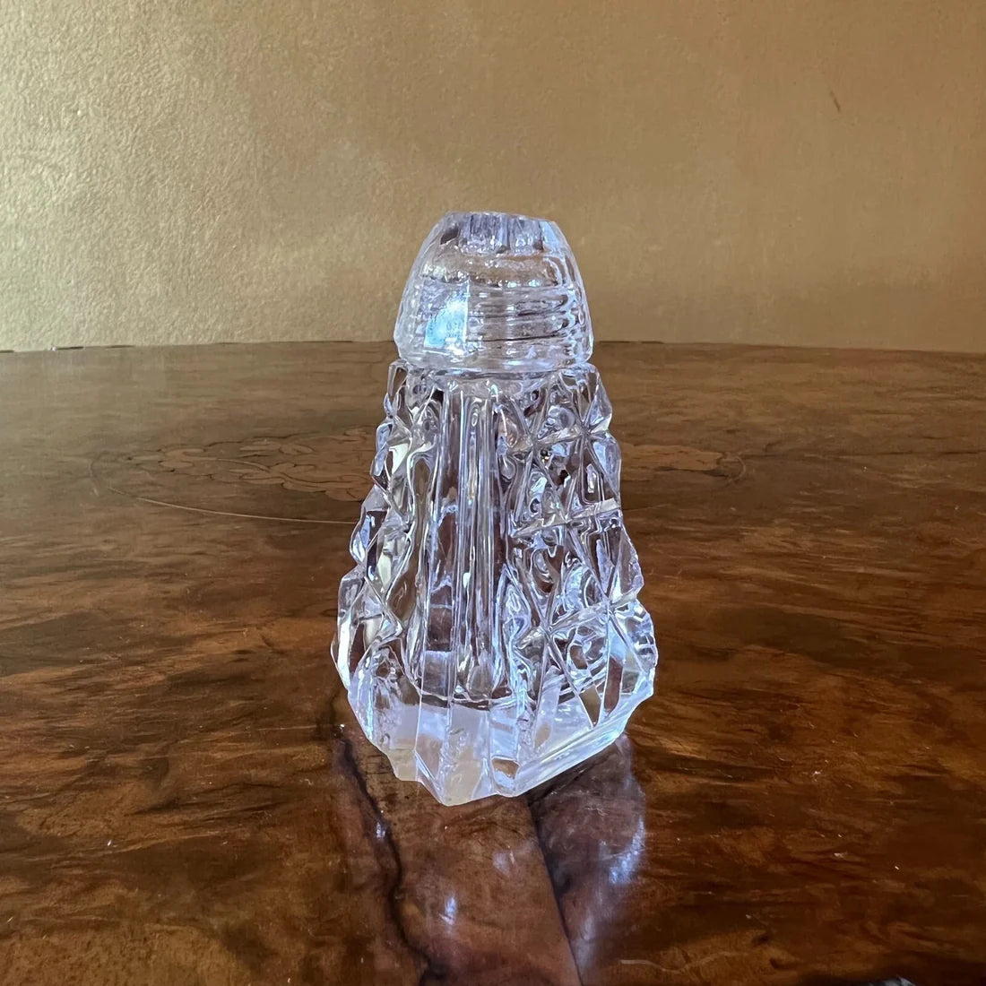 Vintage Glass Cut Salt Shaker