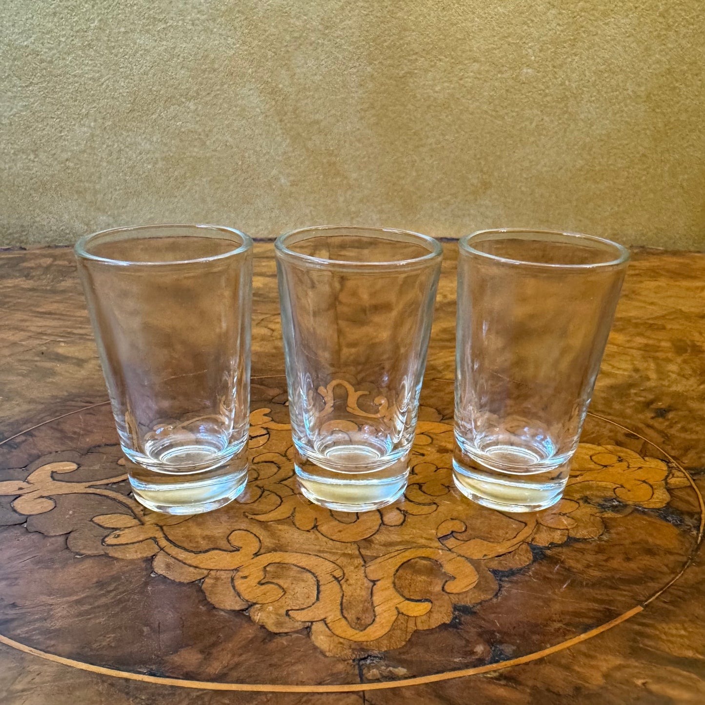 Vintage Glass Shot Glasses Set 