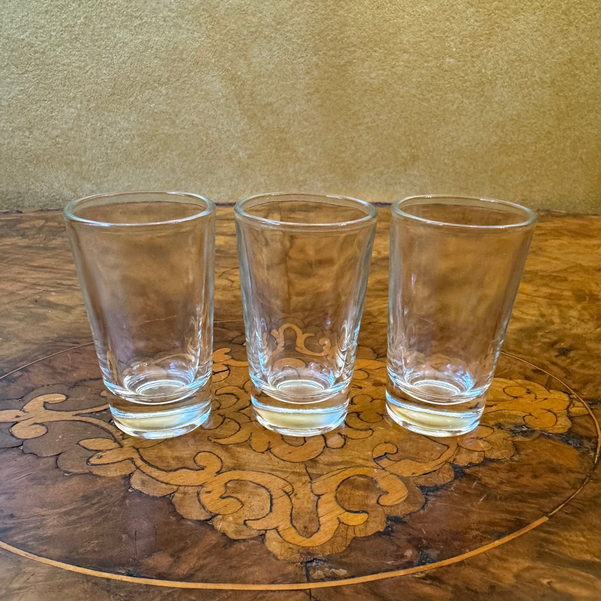 Vintage Glass Shot Glasses Set 