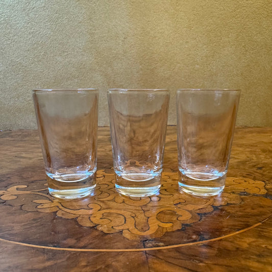 Vintage Glass Shot Glasses Set Of Three