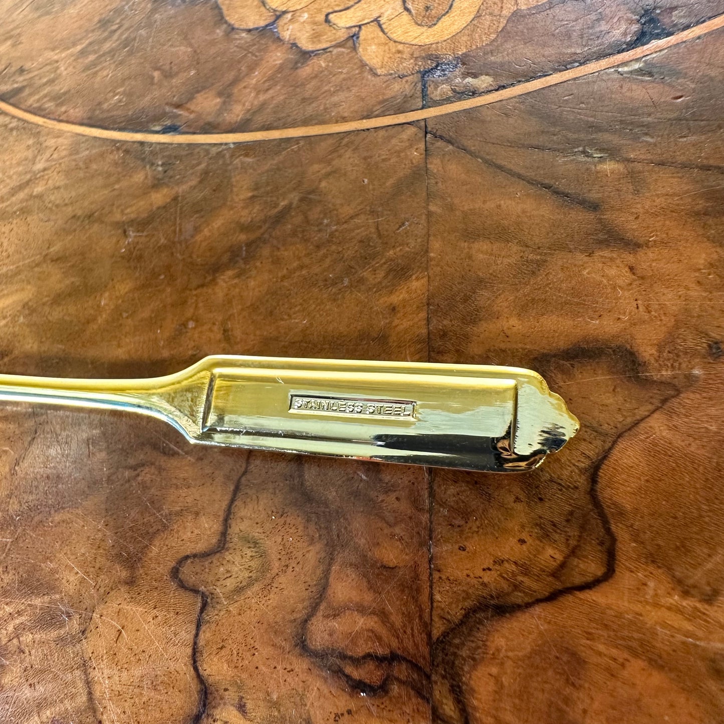 Vintage Gold Plate Stainless Steel 