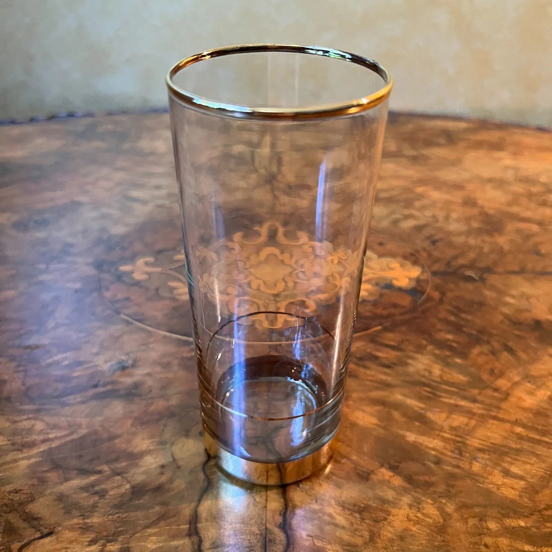 Gold Trim Tall Glass Set Of Six