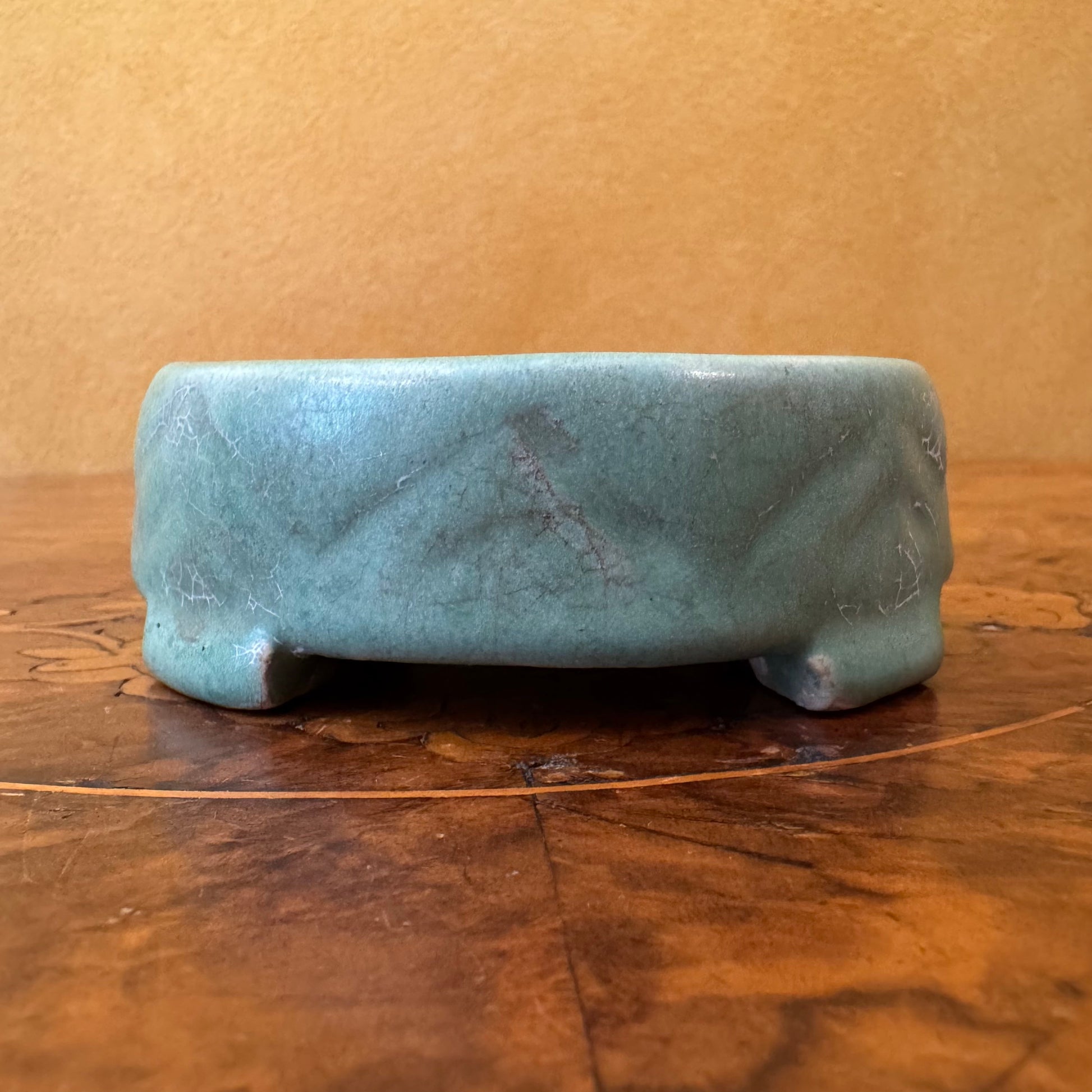 Vintage Green Pottery Dish 