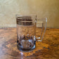 Vintage Grey Clear Glass Mug