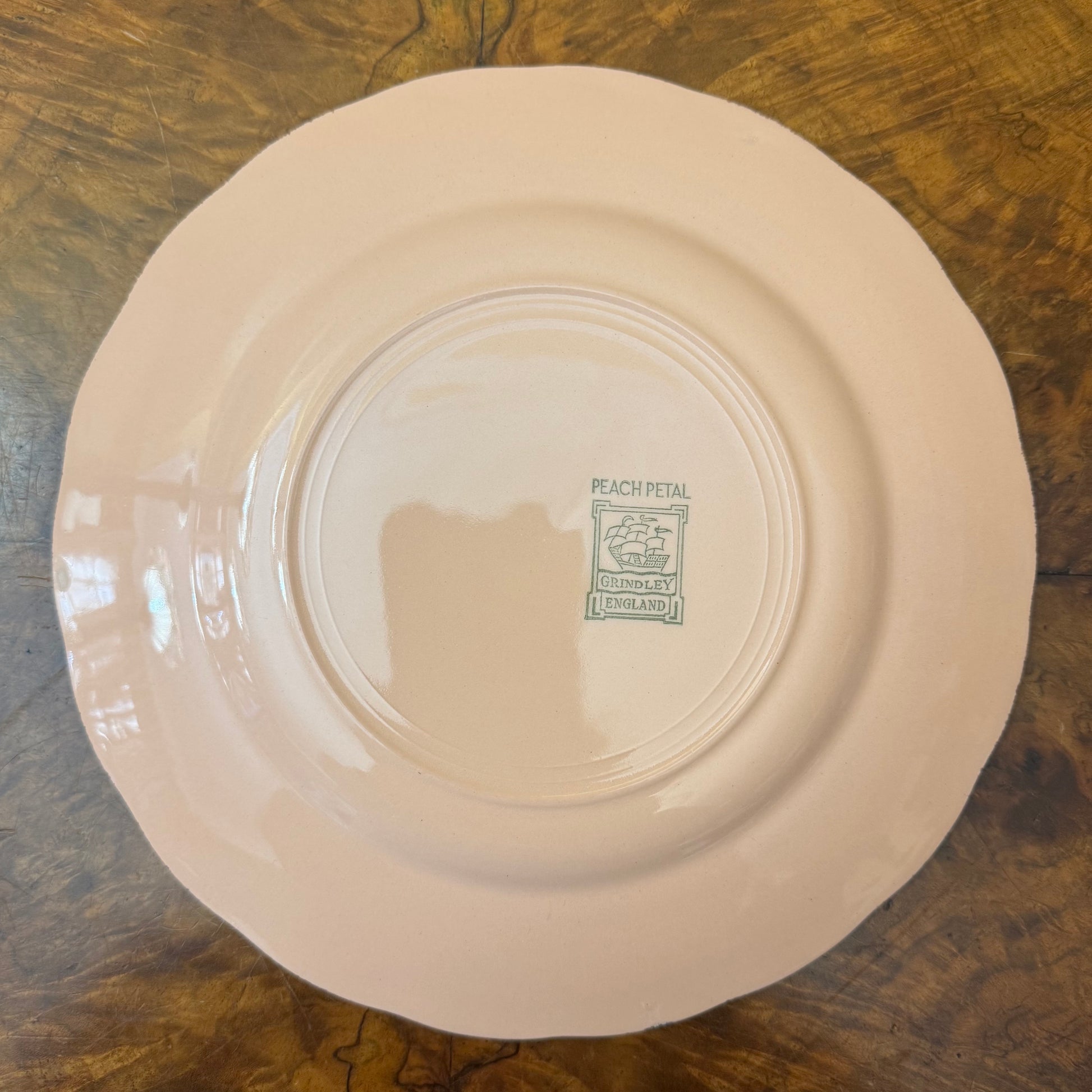 Vintage Grindley Peach Petal Gold Trim Dinner Plate 