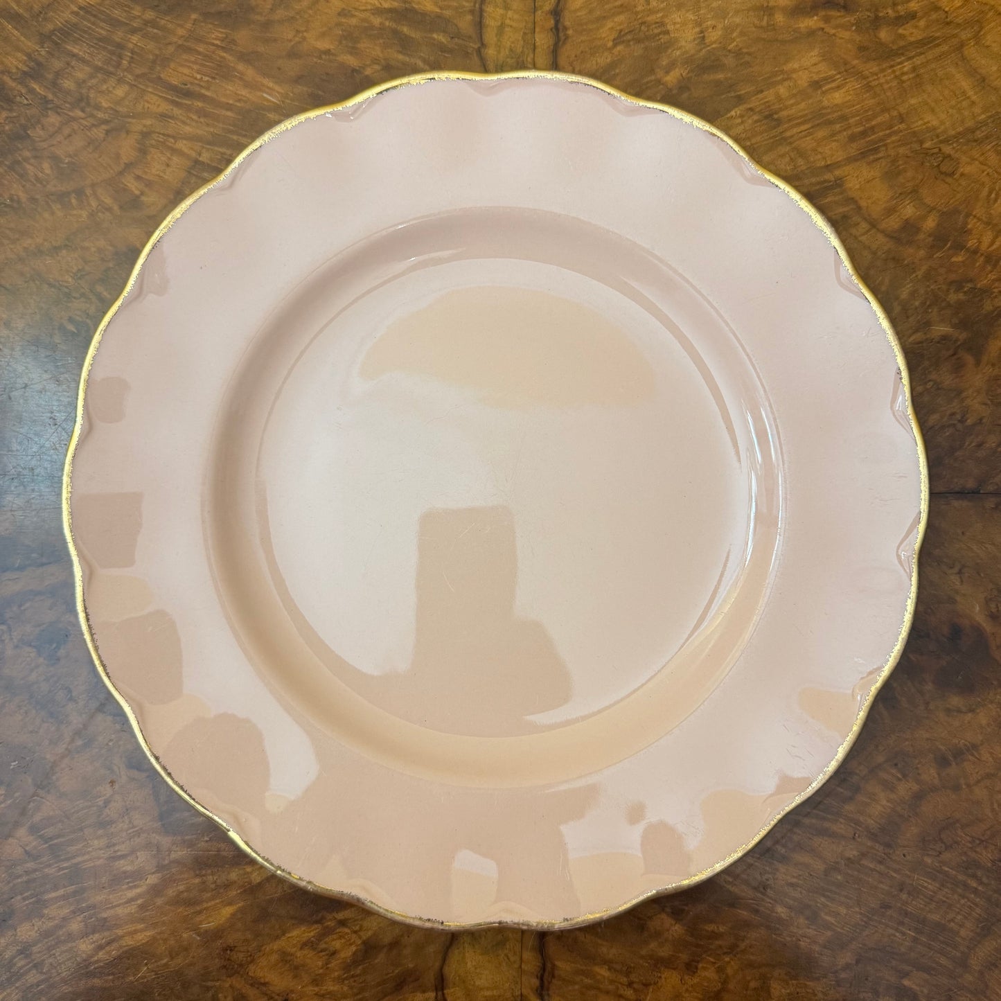 Vintage Grindley Peach Petal Gold Trim Entree Plate 