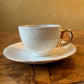 Vintage Grindley Pearl Light Aqua/Cream Demitasse Coffee Cup & Saucer