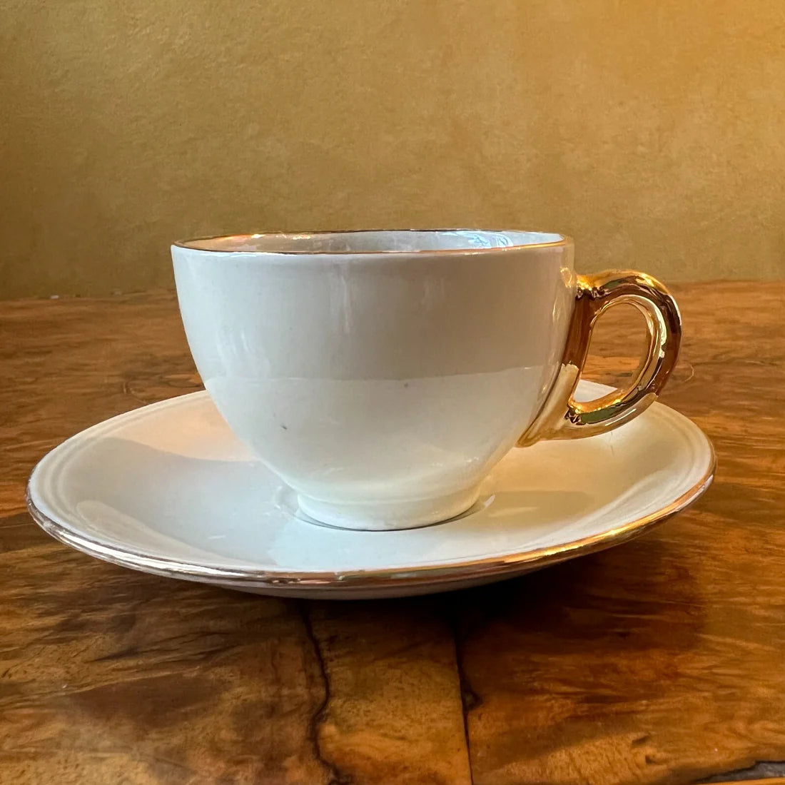 Vintage Grindley Pearl Light Aqua/Cream Demitasse Coffee Cup & Saucer