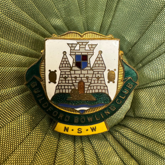 Vintage Guildford Bowling Club Badge Pin