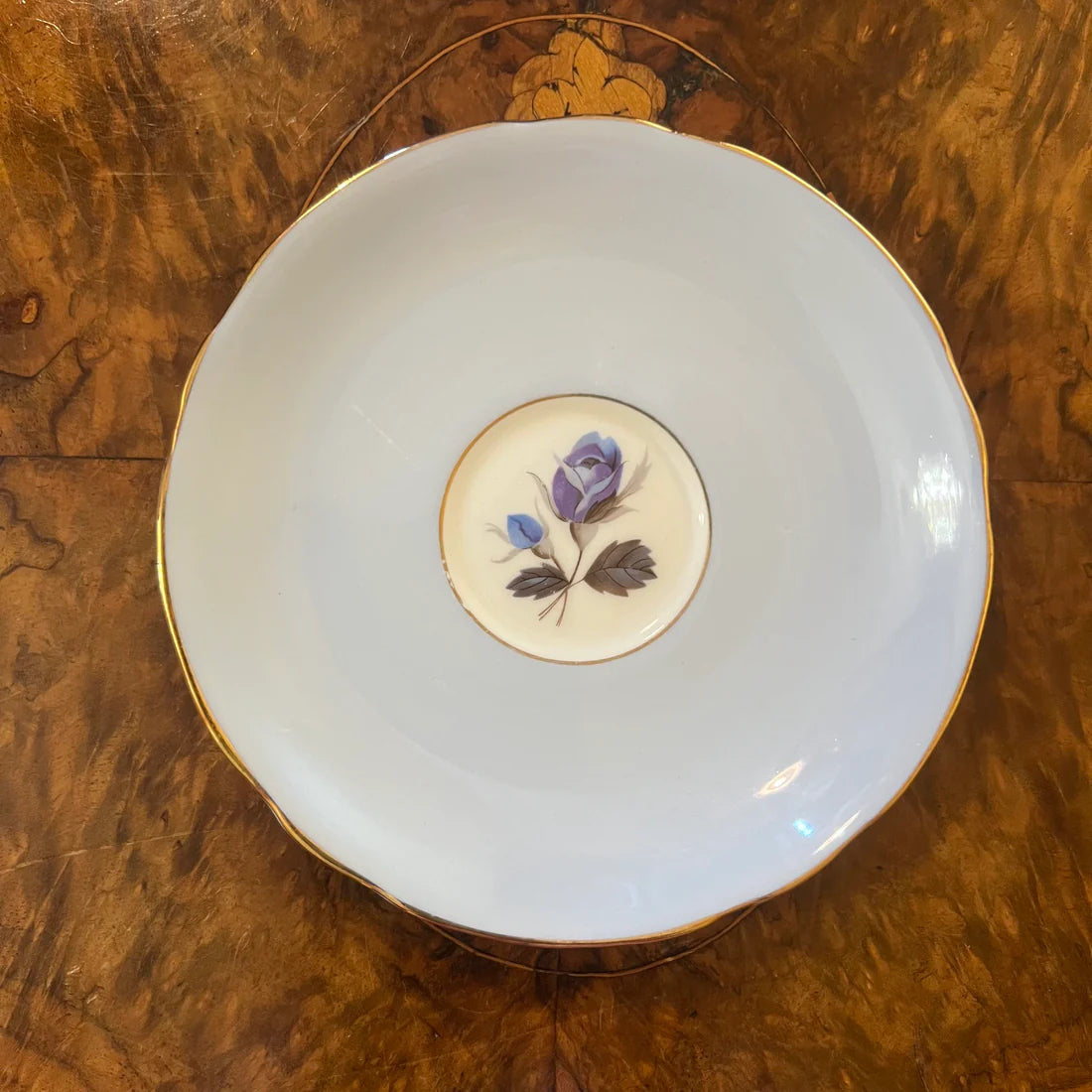 Vintage Hammersley Blue Floral Saucer